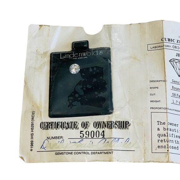 10/$25🦋 Lindenwold's 1 ct CZ Crown Spread with Certificate - Picture 2 of 11